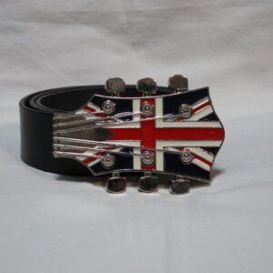 Мъжки колан от естествена кожа с катарама Китара – Union Jack - Hover Image