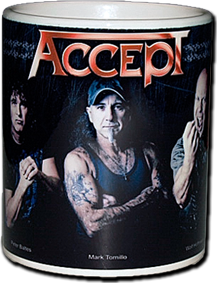 Порцеланова чаша със снимка на Accept и музикантите от групата