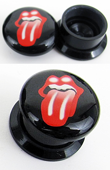Флеш за уши 14 мм Rolling Stones лице