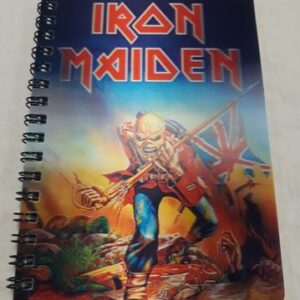3D тефтер на Iron Maiden с талисмана Еди и британско знаме