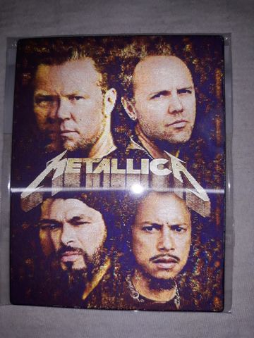 Сувенирен магнит за хладилник Metallica с 3D холограма на членовете на групата