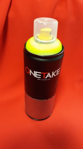 спрей за графити в електрикаво флуоресцентно жълто One Take Yellow Fluorescent