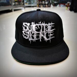 Черна метъл кор шапка на Suicide Silence с розова 3D бродерия
