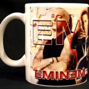 Порцеланова чаша със снимка на рапъра Eminem и неговото лого
