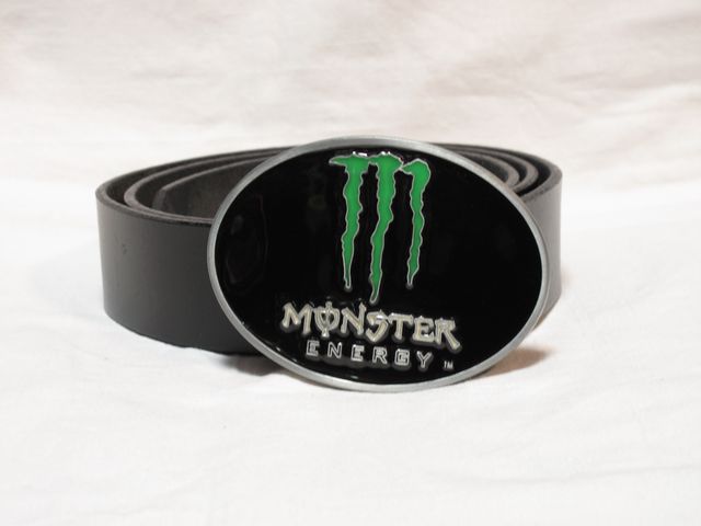 Мъжки колан от естествена кожа Monster Energy - Image 2
