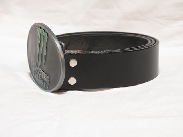 Мъжки колан от естествена кожа Monster Energy - Image 3