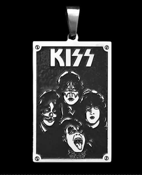 Медальон плочка Kiss от медицинска стомана