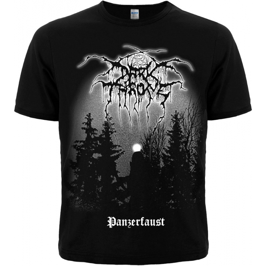 Блек метъл тениска Darkthrone Panzerfaust с лунна гора
