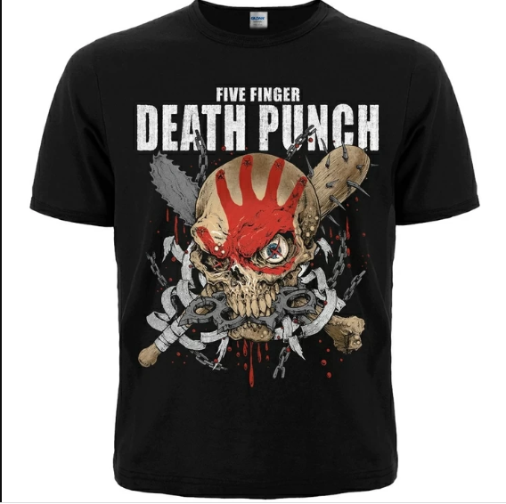 Метъл тениска Five Finger Death Punch с череп и боксове