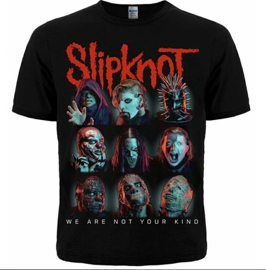 Метъл тениска Slipknot We Are Not Your Kind с маските на групата