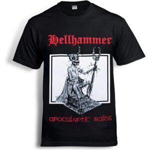 Метъл тениска Hellhammer Apocalyptic Raids черна с демонична щампа
