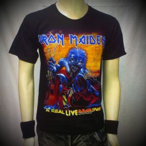 Метъл тениска Iron Maiden A Real Live Dead One с Еди късащ кабели