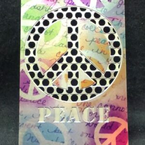 Метална карта гриндер за билки Peace с цветен дизайн и символ за мир