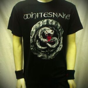 Рок тениска Whitesnake емблема със змия и лого