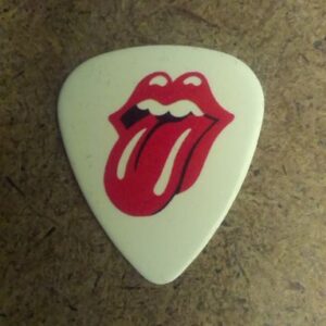 Бяло перце за китара Rolling Stones с червеното лого с езика Tongue