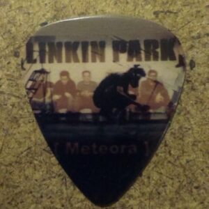 Китаристко перце за китара Linkin Park с обложката на албума Meteora