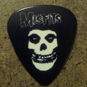 Черно перце за китара Misfits с бял череп Crimson Ghost и лого на групата