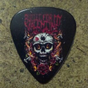 Черно перце за китара Bullet For My Valentine с череп, дупка от куршум и рози