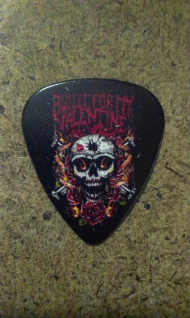 Черно перце за китара Bullet For My Valentine с череп, дупка от куршум и рози