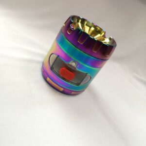 Метален гриндер за билки Rainbow с прозорец и бутон за бързо изпразване - Hover Image