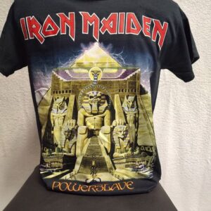Метъл тениска Iron Maiden Powerslave Tour 1985 черна