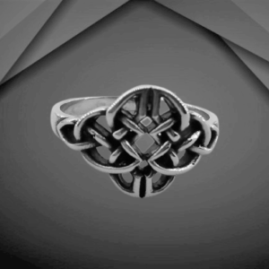 Дамски пръстен с келтска плетеница от стомана - Hover Image