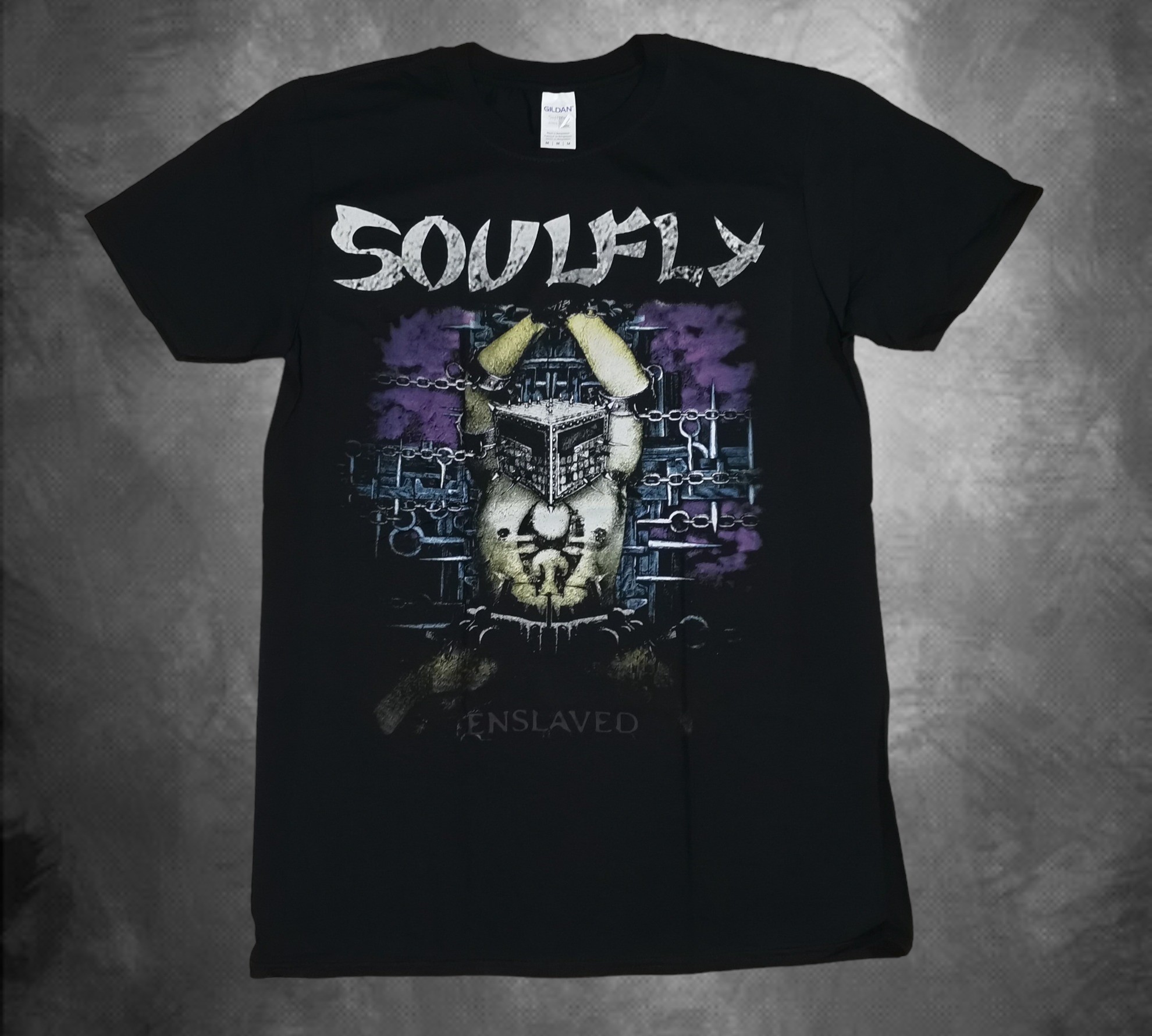 Метъл тениска Soulfly с графична щампа от албума Enslaved