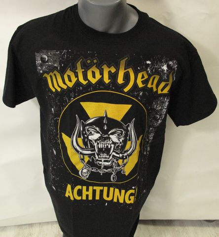 Метъл тениска Motörhead - Achtung черна с Snaggletooth и лого