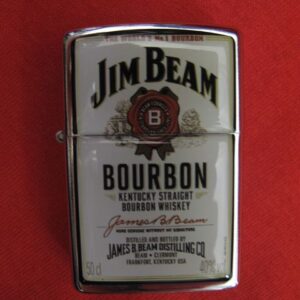Хромирана бензинова запалка Jim Beam с дизайн на етикет