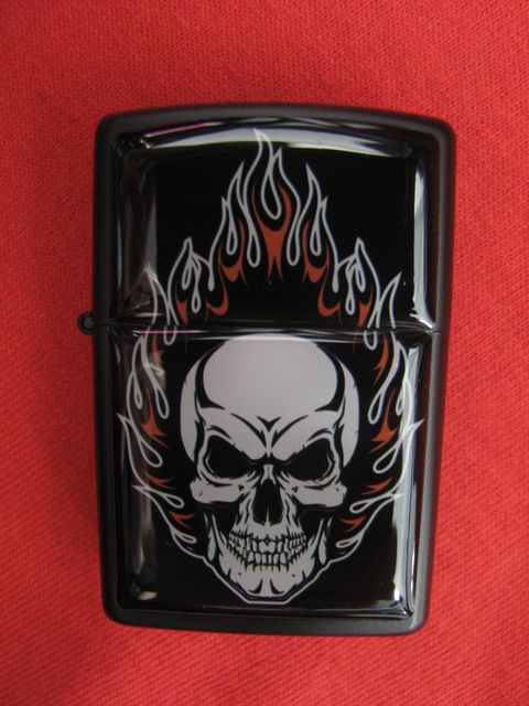 Бензинова запалка с череп в пламъци Ghost Rider тип Zippo