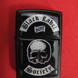 Мъжка бензинова запалка Black Label Society черен гланц с череп