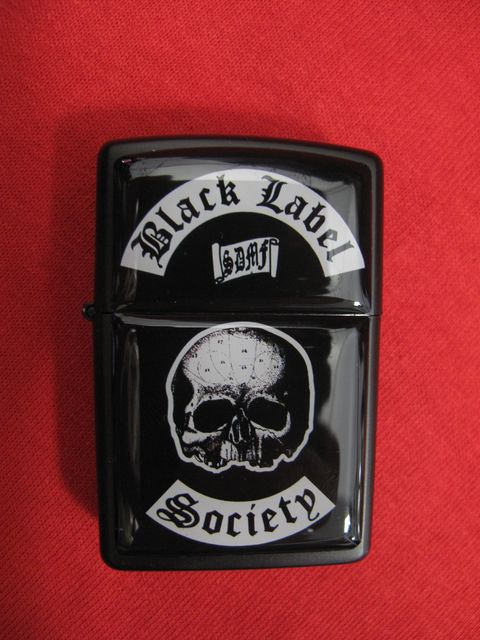 Мъжка бензинова запалка Black Label Society черен гланц с череп