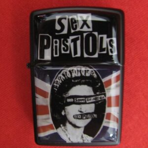 Черна бензинова запалка Sex Pistols God Save the Queen