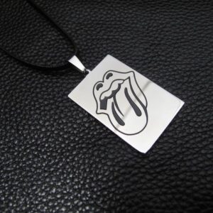 Качествена висулка плочка на Rolling Stones от стомана 316L