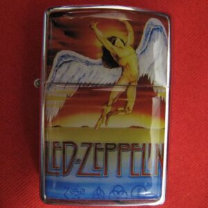 Хромирана Zippo бензинова запалка Led Zeppelin с ангела Икар и четирите символа