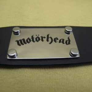 Черен кожен накитник с Motörhead от естествена кожа - Hover Image