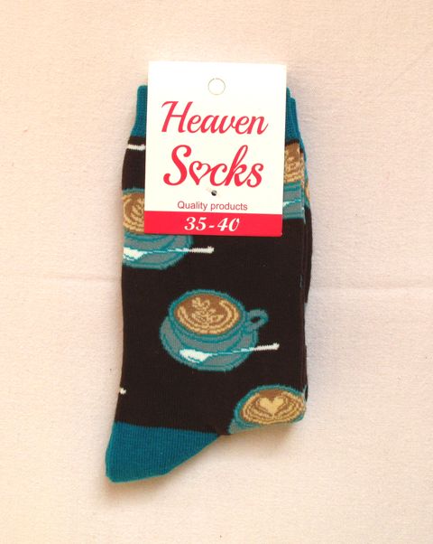 Цветни дамски чорапи с кафе Heaven Socks (размер 35-40) - Image 3