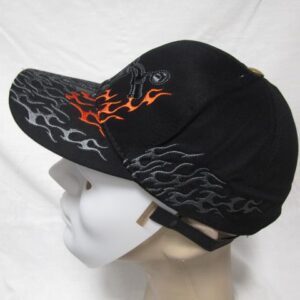Рокерска шапка с чопър в пламъци - Biker Style - Hover Image