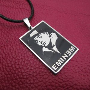 Мъжки медальон плочка на Eminem от стомана 316L Заглавие: Medalyon-Eminem-Slim-Shady