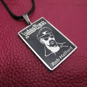 Mъжки медальон Judas Priest от медицинска стомана с Rob Halford