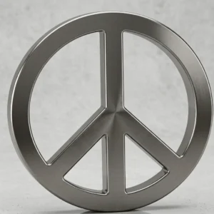 Масивна метална катарама за колан със знака на мира Peace