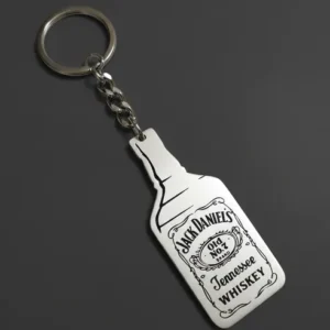 Стоманен ключодържател Jack Daniel's във формата на бутилка