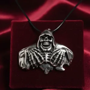Масивен Мъжки Медальон Мрачен Жътвар (Grim Reaper) от полирана неръждаема стомана