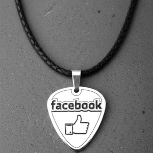Унисекс медальон перце с логото на Facebook от стомана 316L