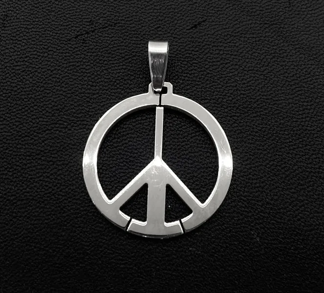 Медальон със символа Peace от неръждаема стомана