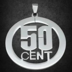 Кръгъл медальон 50 Cent от неръждаема стомана