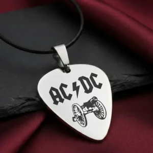 Медальон AC/DC от медицинска стомана 316L тип перце с оръдие