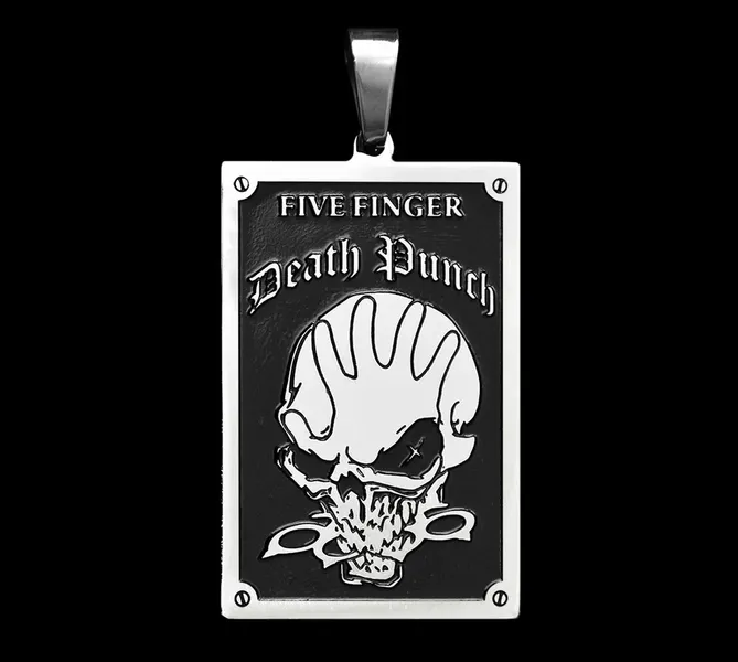 Унисекс медальон плочка на Five Finger Death Punch от стомана 316L