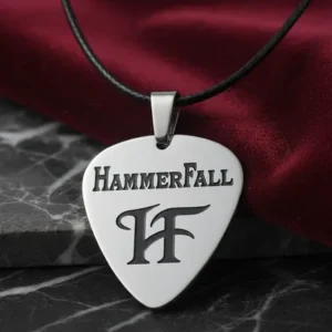 Медальон HammerFall от медицинска стомана 316L тип перце