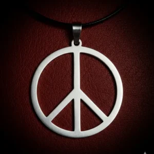 Унисекс медальон Peace от медицинска стомана 316L